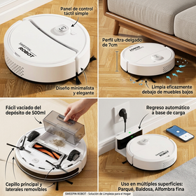Foto de Aspiradora Robot Inteligente 3 en 1 - Barre, Aspira y Trapea Sola tu Hogar
